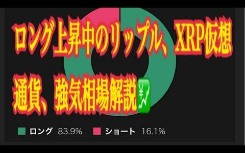 【仮想通貨】リップル最新情報❗️ロング上昇中のリップル、XRP仮想通貨、強気相場解説💹