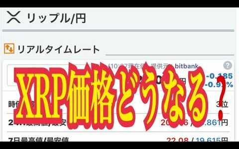 【仮想通貨】リップル最新情報‼️ XRP価格どうなる❓