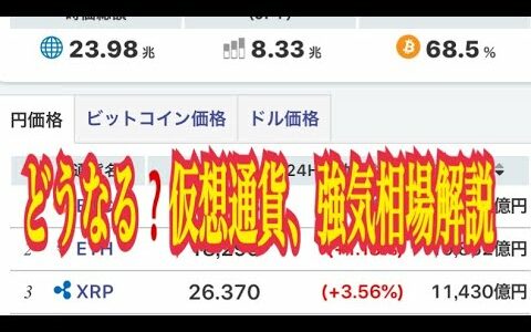 【仮想通貨】リップル最新情報❗️どうなる❓仮想通貨、強気相場解説💹