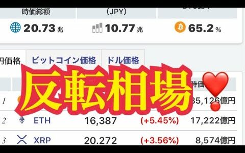 【仮想通貨】リップル最新情報‼️反転相場❣️