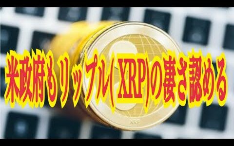 【仮想通貨】リップル最新情報‼️米政府もリップル( XRP)の凄さ認める💹