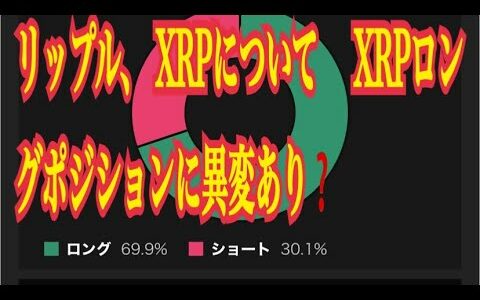 【仮想通貨】リップル最新情報‼️リップル、 XRPについて　 XRPロングポジションに異変あり❓