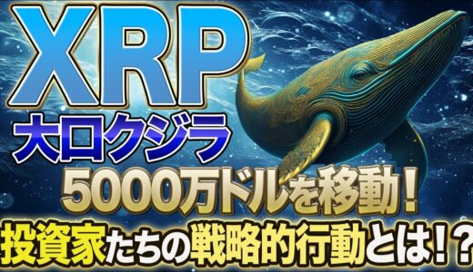 【リップル】XRP クジラが5000万ドルを移動！大口投資家の戦略的行動とは！？