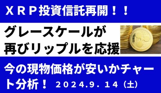 XRP投資信託再開！！グレースケールが再びリップルを応援！今の現物価格が安いかチャート分析