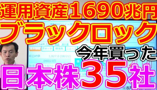 世界最大の資産運用会社ブラックロックが今年買った日本株35社から見えた3つの傾向