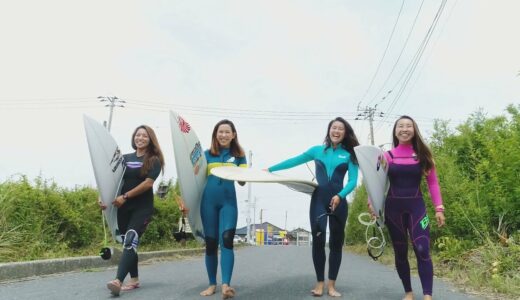 空撮サーフィン 女子プロ 東浪見ポイント フリーセッション