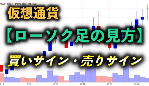 【ローソク足の見方・買いサイン 売りサイン】仮想通貨 テクニカル分析 チャート分析