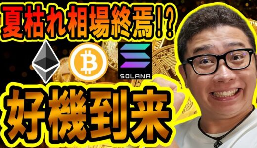 夏枯れ相場の終焉！？好機到来を見逃すな！！【 仮想通貨チャート分析】 #ビットコイン #仮想通貨 #暗号資産 #テクニカル分析