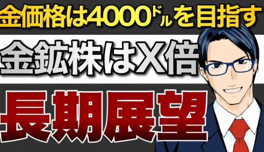 金価格は4000㌦を目指す！金鉱株はX倍に！長期展望