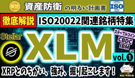 【ユースケース検証】ISO20022✖仮想通貨『ＸＬＭ（ステラルーメン）』　XRPと比べた投資価値＆他銘柄比較の材料に　＃０９５　ステーブルコイン　CBDC　暗号資産　SHX　IBM　XDC